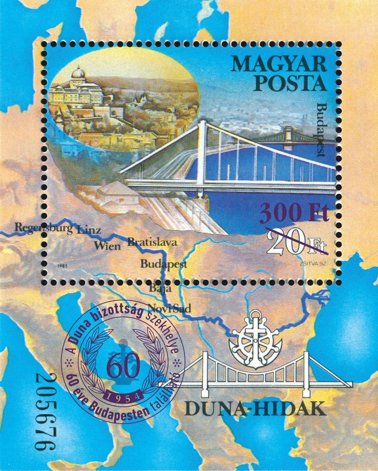 #4333 Hungary - 60th Anniversary of Danube Commission S/S (MNH)