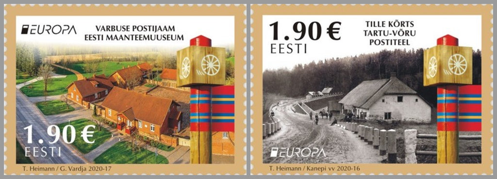 #924-925 Estonia - 2020 Europa: Ancient Postal Routes (MNH)
