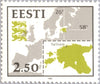 #209-210 Estonia - Flag and Map (MNH)