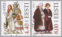 #401-402 Estonia - Folk Costume Type of 1994 (Used)