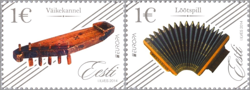 #760-761 Estonia - 2014 Europa: Musical Instruments, Set of 2 (MNH)