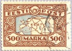 #79 Estonia - Map of Estonia, Single (Used)
