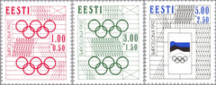 #B60-B62 Estonia - 1992 Summer Olympics, Barcelona (MNH)