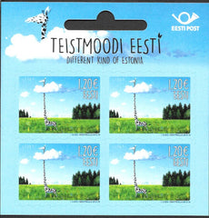 #789a Estonia - 2015 Giraffe With Head Above Cloud, Booklet of 4 (MNH)