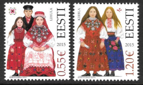 #783-784 Estonia - Folk Costumes (MNH)
