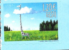 #789 Estonia - 2015 Giraffe With Head Above Cloud, Single (MNH)