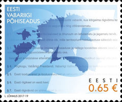 #846 Estonia - Constitution of Republic of Estonia, 25th Anniv. (MNH)