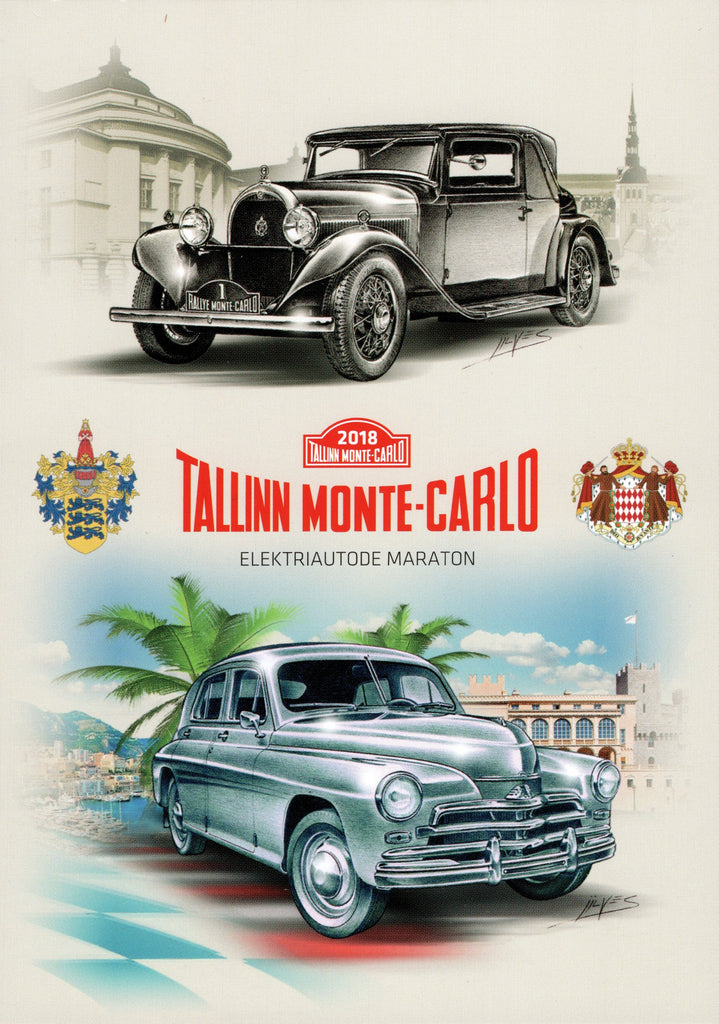 #877 Estonia - Automobiles From 1933 Tallinn-Monte Carlo Rally, Special Ed. (MNH)