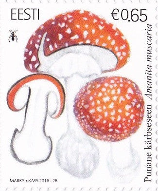 #824 Estonia - 2016 Mushrooms, Single (MNH)