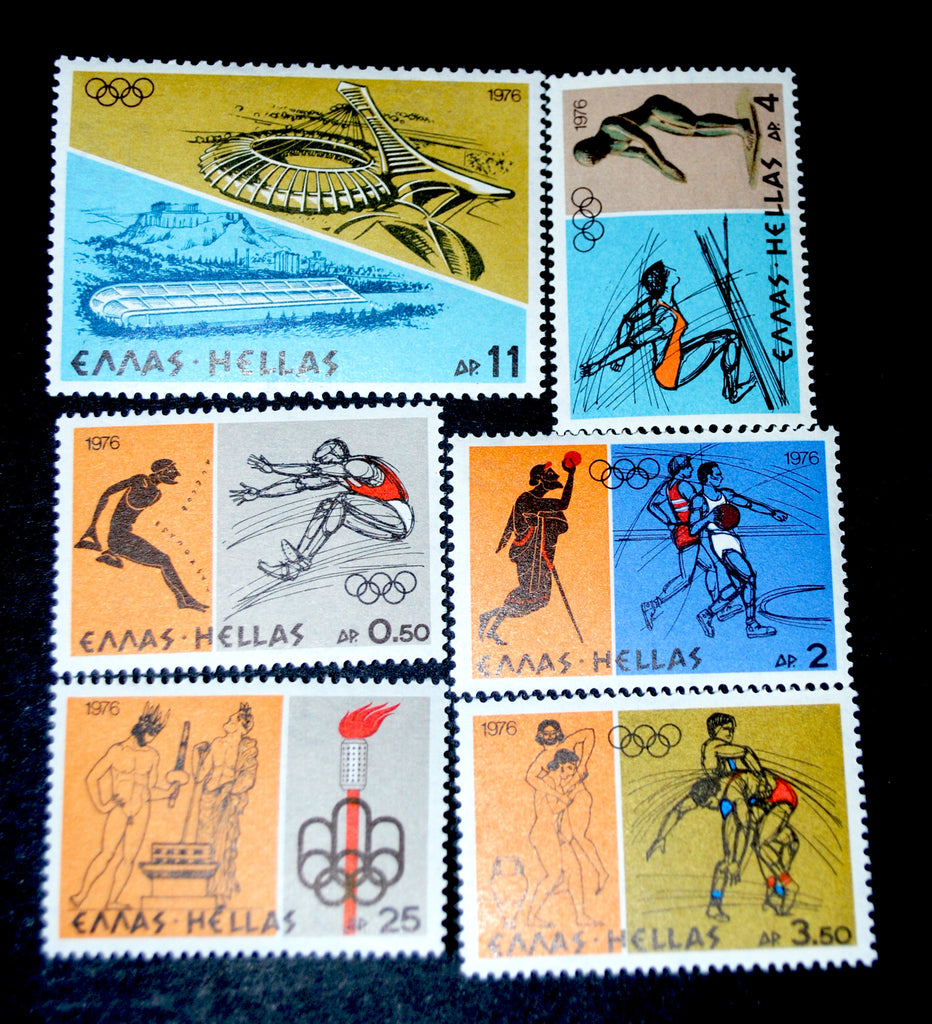 #1181-1186 Greece - 21st Olympic Games, Montreal (MNH)