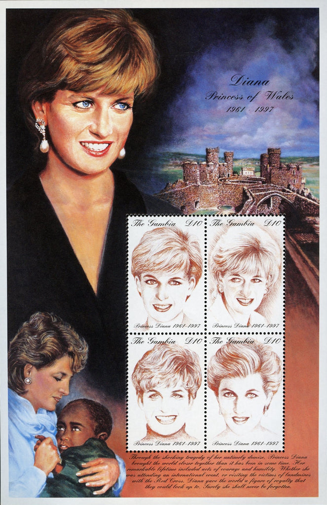#2014 Gambia - 1997 Diana, Princess of Wales, Sheet of 4 (MNH)