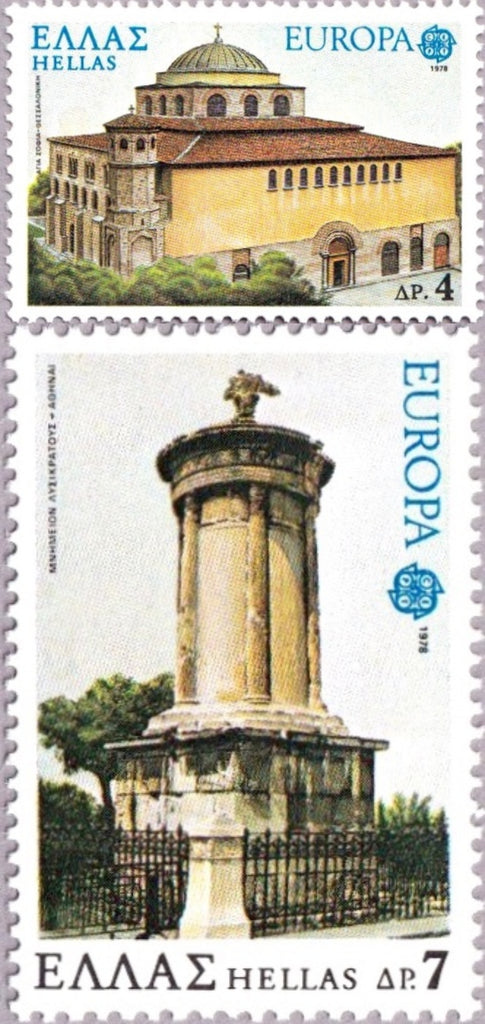 #1255-1256 Greece - 1978 Europa: Monuments (MNH)