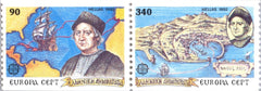 #1739Bd Greece - 1992 Europa: Discovery of America, 500th Anniv. Booklet Stamps, Pair (MNH)