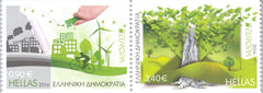 #2739Ac Greece - 2016 Europa: Think Green, Booklet Stamps, Pair (MNH)