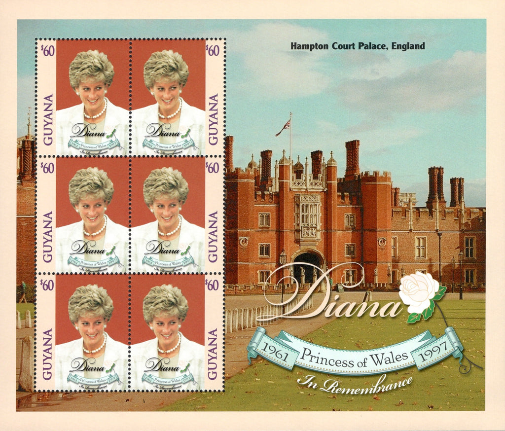 #3336 Guyana - 1998 Diana, Princess of Wales, Sheet of 6 (MNH)