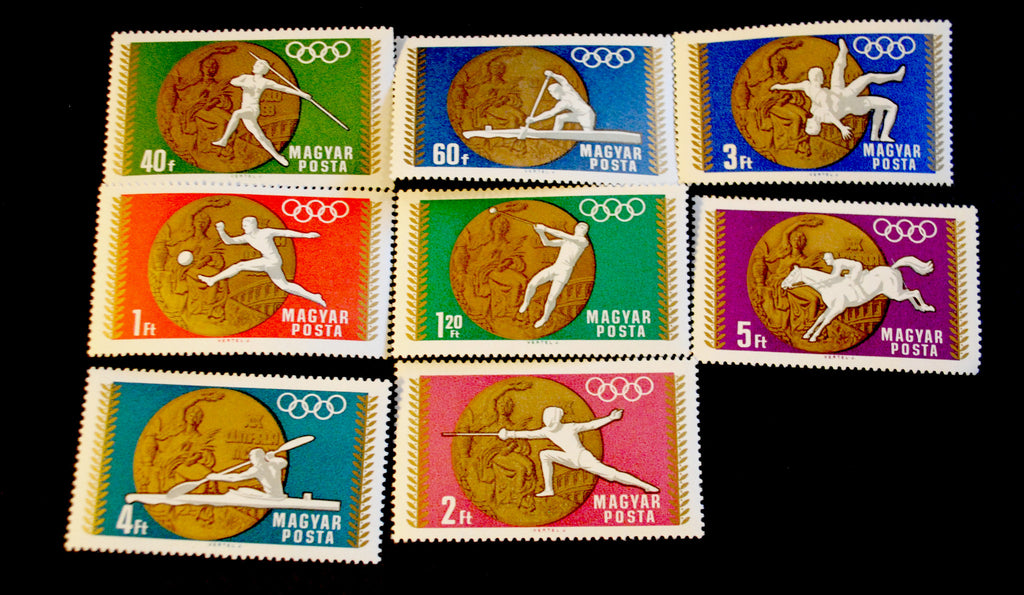 #1950-1957 Hungary - Victories Won by Hungary in 1968 Olympic Games, Set of 8 (MNH)