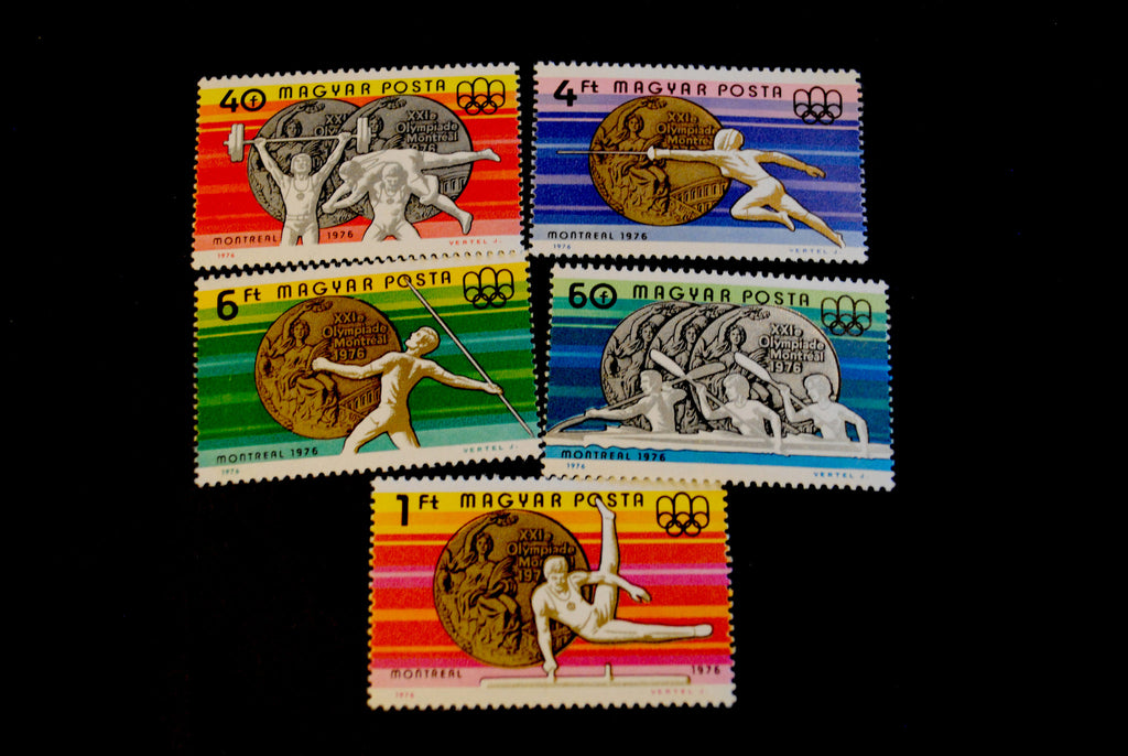 #2451-2455 Hungary - Hungarian Medalists in 21st Olympic Games, Set of 5 (MNH)