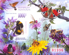 Hungary - 2021 Pollinating Insects, Imperf. Special Edition S/S (MNH)
