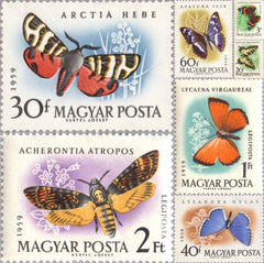 #1268-1271,C206-C208 Hungary - Butterflies (MNH)