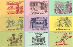 #B243-B251 Hungary - History of Tennis, Imperf. (MNH)