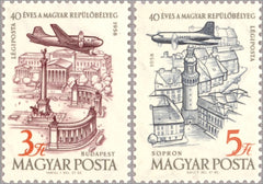#C189-C190 Hungary - 40th Anniv. of Hungarian Air Post Stamps (MNH)