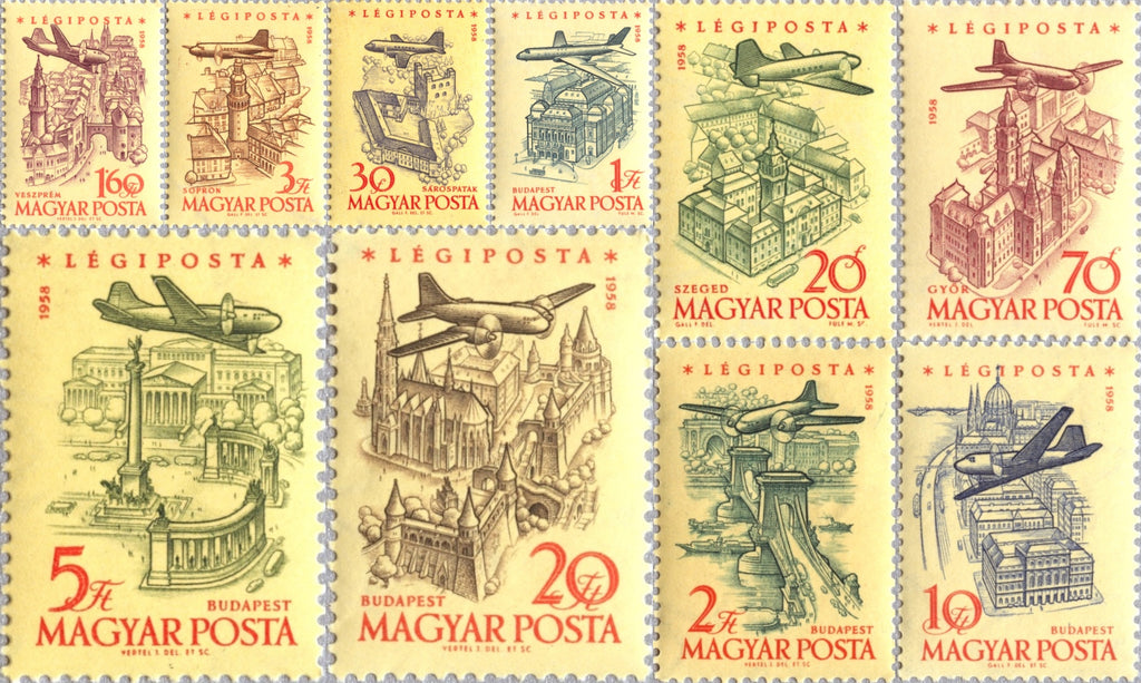 C189-C190 Hungary - 40th Anniv. of Hungarian Air Post Stamps (MNH) –  Hungaria Stamp Exchange