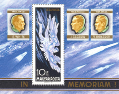 #C275 Hungary - In Memory of Astronauts White, Komarov and Gagarin S/S (MNH)