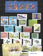 2001 Hungary Year Set (MNH)