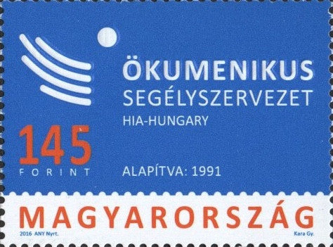 #4385 Hungary - 2016, 25th Anniv. of Hungarian Interchurch Aid (MNH)