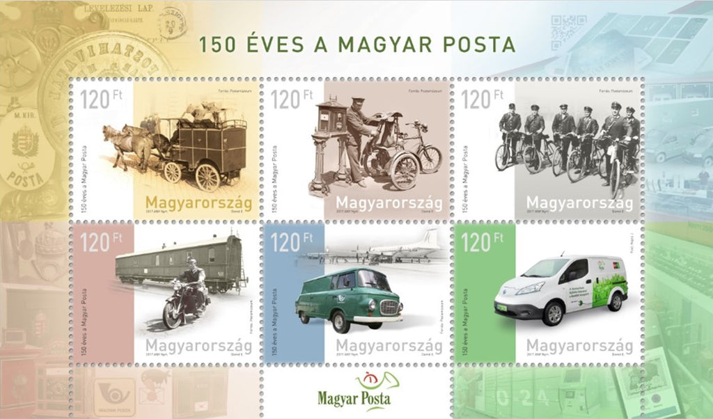 #4430 Hungary - 150th Anniv. of Magyar Posta M/S (MNH)