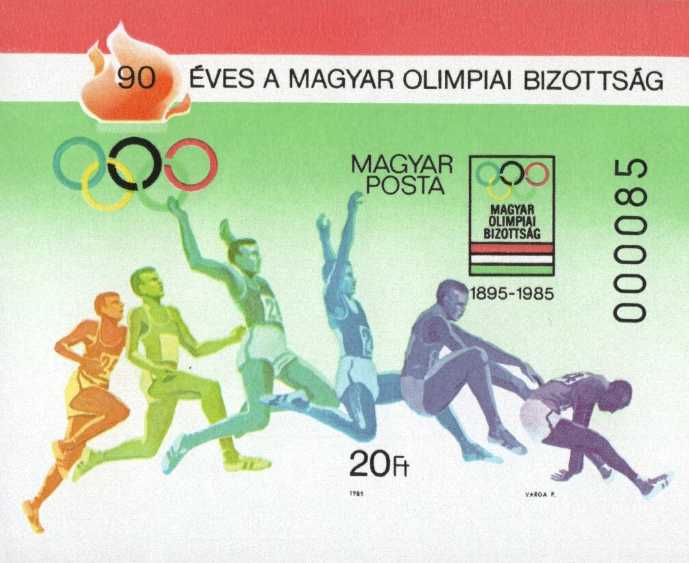 #2901 Hungary - Hungarian Olympic Committee, 90th Anniv., Imperf S/S (MNH)