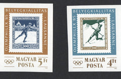 #2912-2913 Hungary - OLYMPHILEX '85, Lausanne, Imperf (MNH)