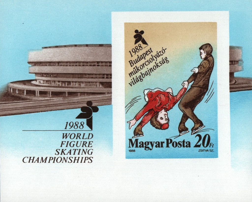 #3117 Hungary - 1988 World Figure Skating Championships, Imperf. S/S (MNH)