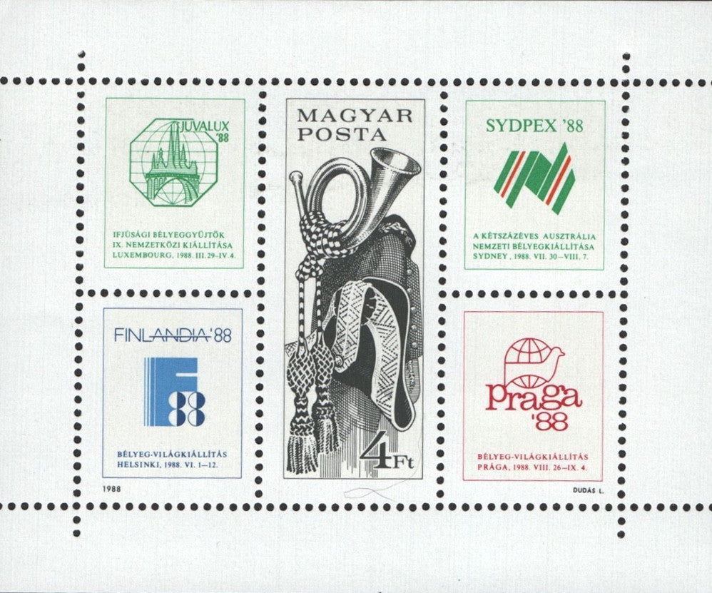 #3119 Hungary - Intl. Stamp Exhibitions M/S (MNH)