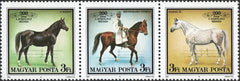 #3171 Hungary - Stud Farm at Bábolna, Horses, Strip of 3 (MNH)