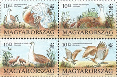 #3429a Hungary - World Wildlife Fund, Block of 4 (MNH)