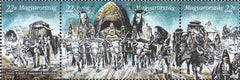 #3439a Hungary - Creation of Magyar Hungary, 1100th Anniv., Strip of 3 (MNH)