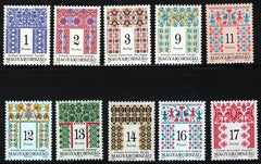 #3459-3478 Hungary - Folk Designs, Set of 22 (MNH)
