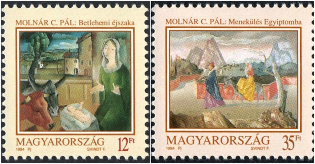 #3484-3485 Hungary - 1994 Christmas (MNH)