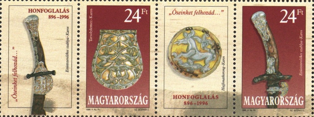 #3516 Hungary - Archeological Finds, Strip (MNH)