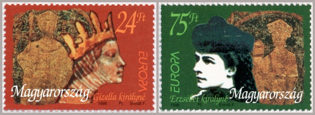 #3524-3525 Hungary - 1996 Europa: Famous Women (MNH)