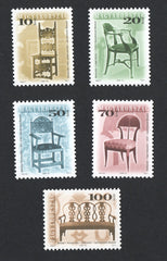 #3671-3675 Hungary - 1999 Antique Furniture (MNH)
