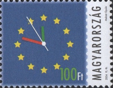 #3877-3878 Hungary - European Union Membership (Clock), Type of 2003 (MNH)