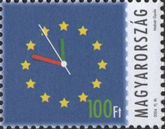#3877-3878 Hungary - European Union Membership (Clock), Type of 2003 (MNH)