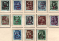 #631-656 Hungary - Types of Hungary, 1943 Surcharged in Carmine (MNH)
