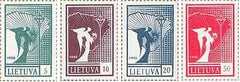 #375-378 Lithuania - Angel and Map (MNH)