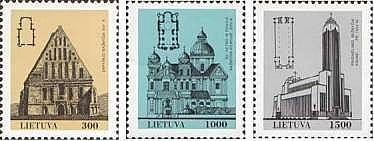 #437-439 Lithuania - Churches (MNH)