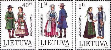 #539-541 Lithuania - Famous Costumes (MNH)