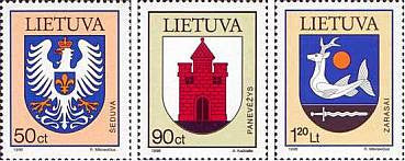 #554-556 Lithuania - Coat of Arms (MNH)