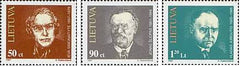 #560-562 Lithuania - Famous Lithuanians (MNH)